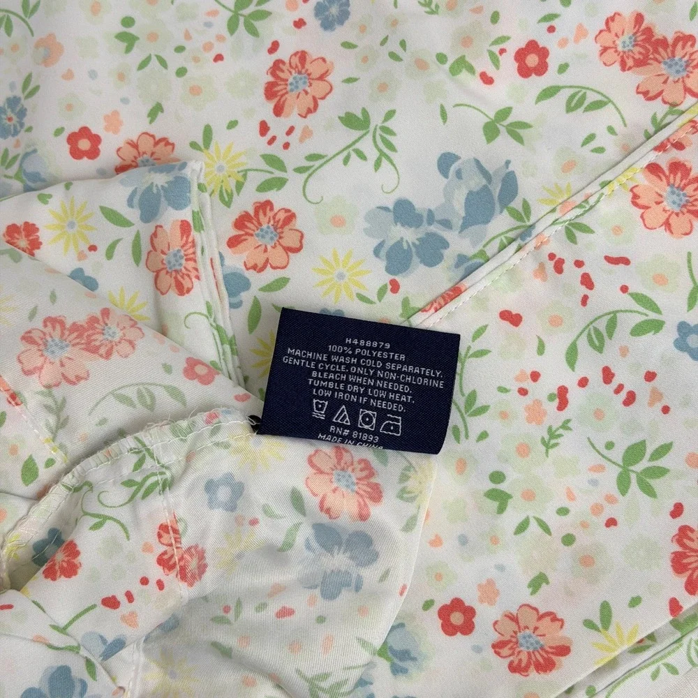 Floral Pillowcase Set of 2 Standard Queen Shabby Chic Country Cottage 20x30
